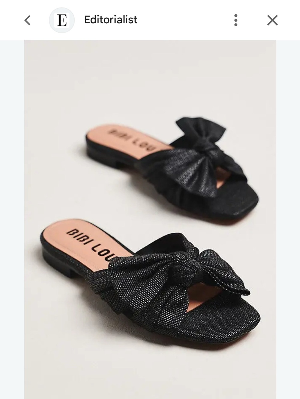 Bibi Lou Black Bow Slide Sandals - SOLD OUT